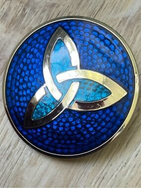Celtic Lands by Sea Gems Antique Gold Tone Trinity Knot Brooch Celtic Heritage